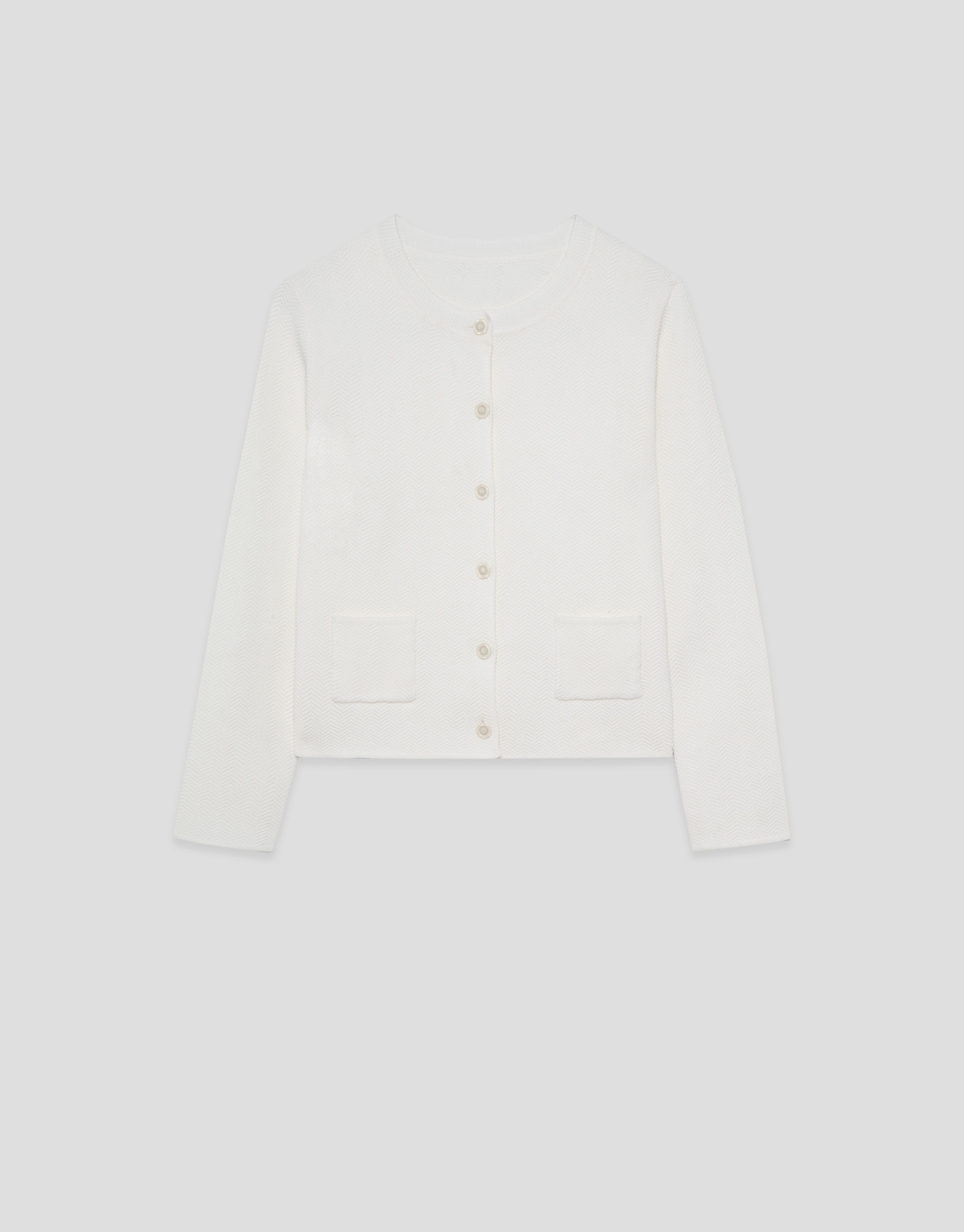 Chaqueta jacquard espiga blanca - Mujer | Roberto Verino