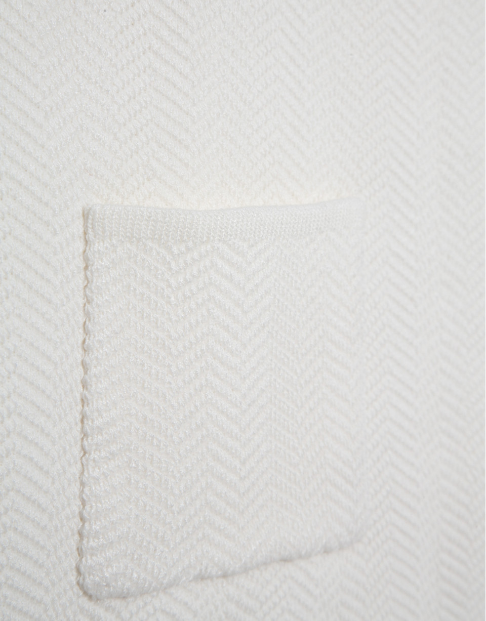 Chaqueta jacquard espiga blanca - Mujer | Roberto Verino