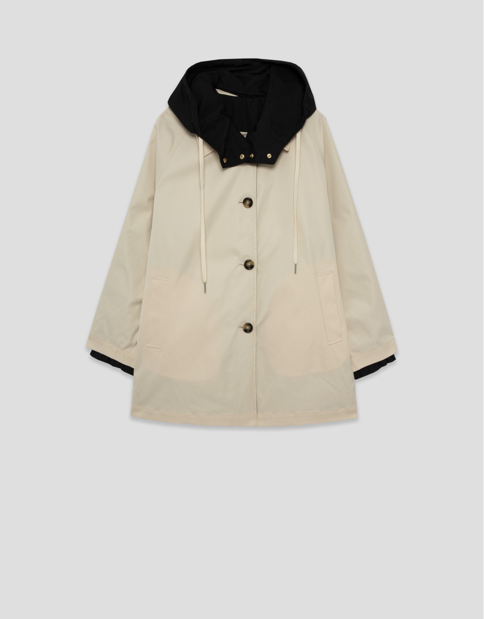 Reversible trench coat in camel/black - Woman | Roberto Verino