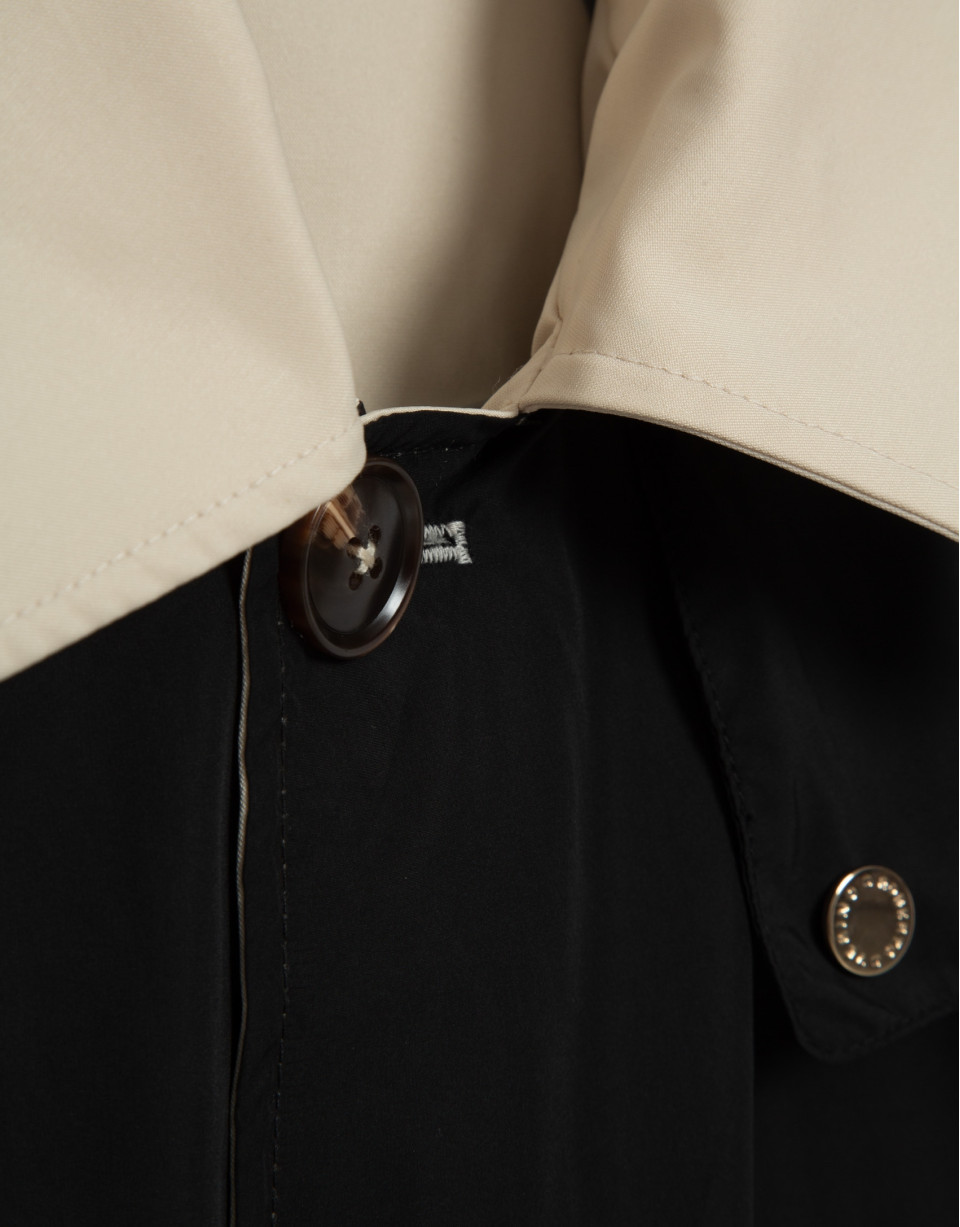 Reversible trench coat in camel/black - Woman | Roberto Verino