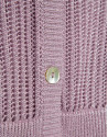 Short openwork knit cardigan with pink lurex | Roberto Verino