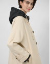 Reversible trench coat in camel/black - Woman | Roberto Verino