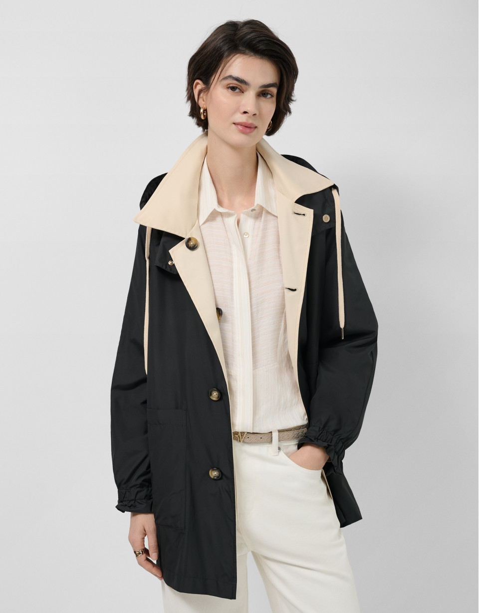 Trench reversible camel/negro - Mujer - PV2026 | Roberto Verino