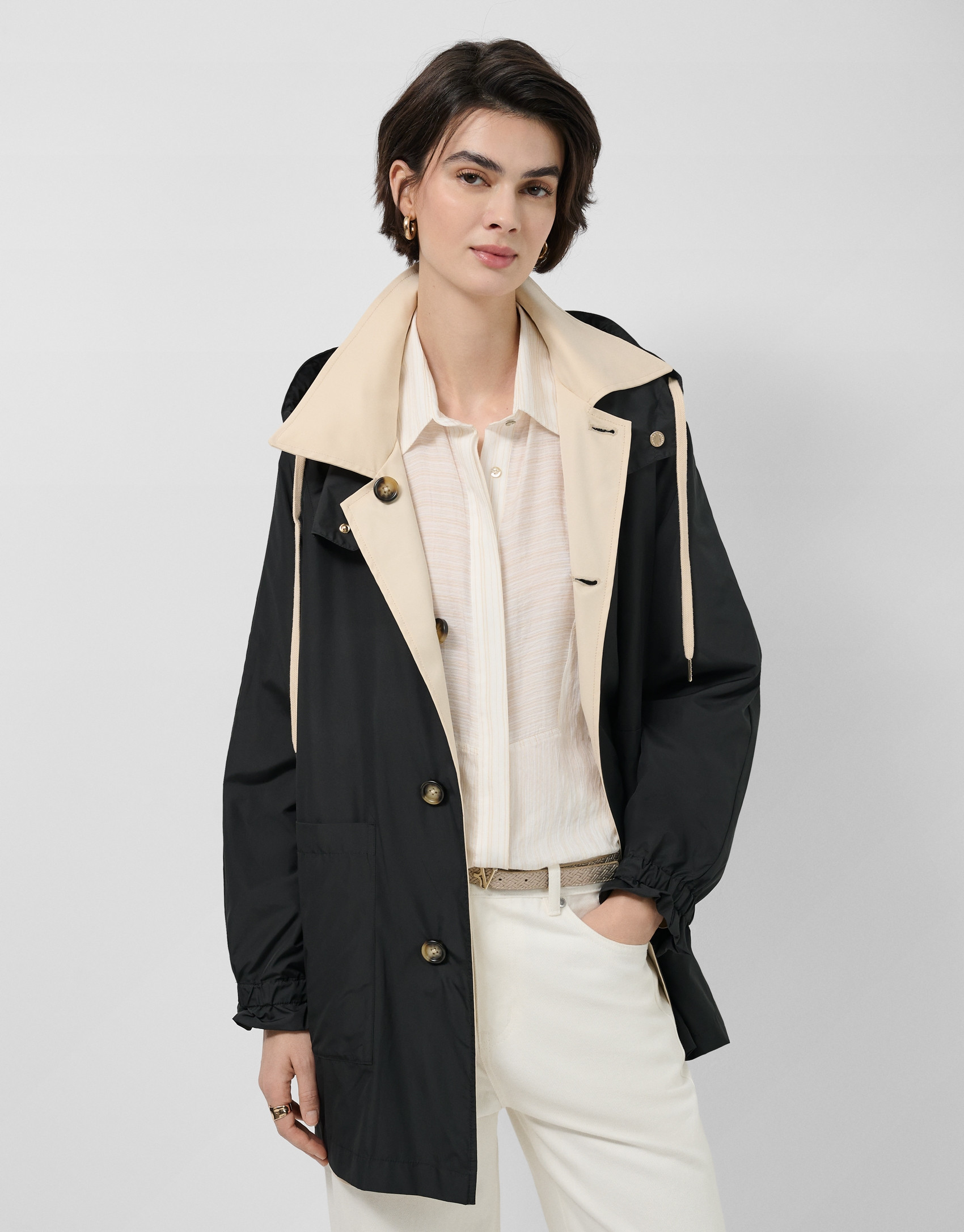 Trench reversible camel/negro - Mujer - PV2026 | Roberto Verino