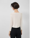 Short ecru bobble knit jacket - Woman - SS2026 | Roberto Verino