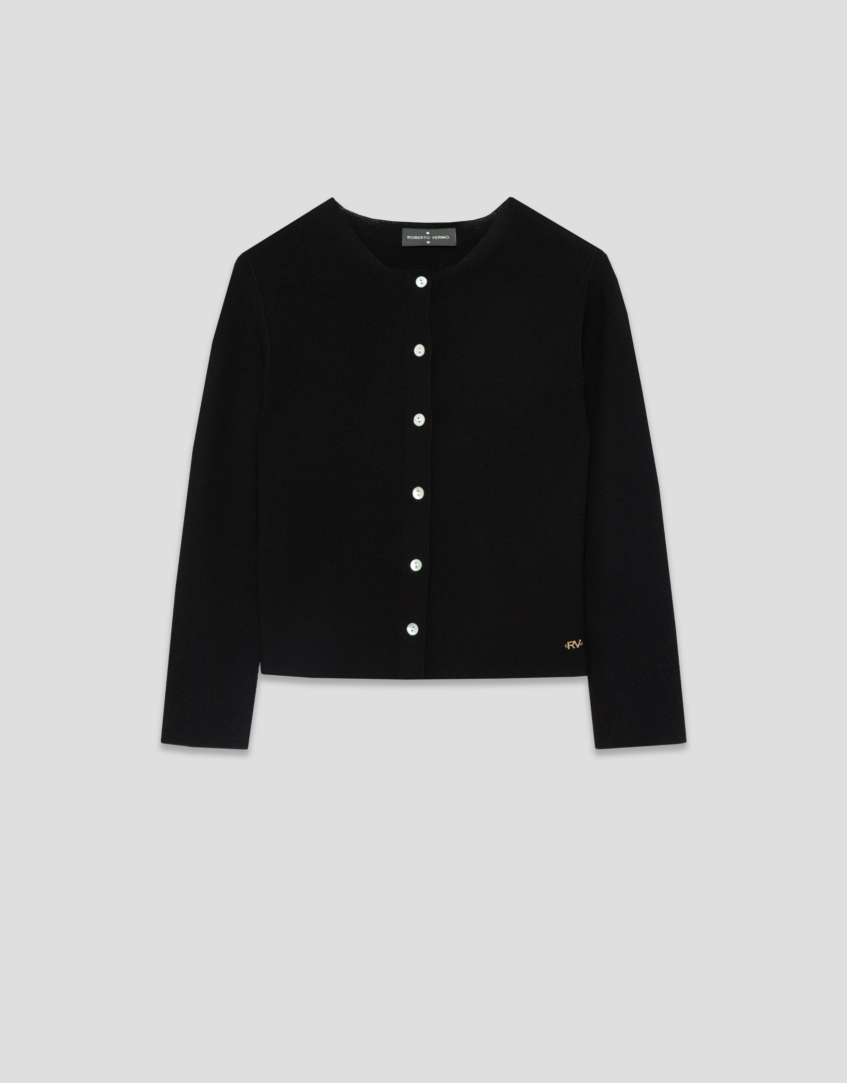 Chaqueta corta punto bobo negro - Mujer | Roberto Verino
