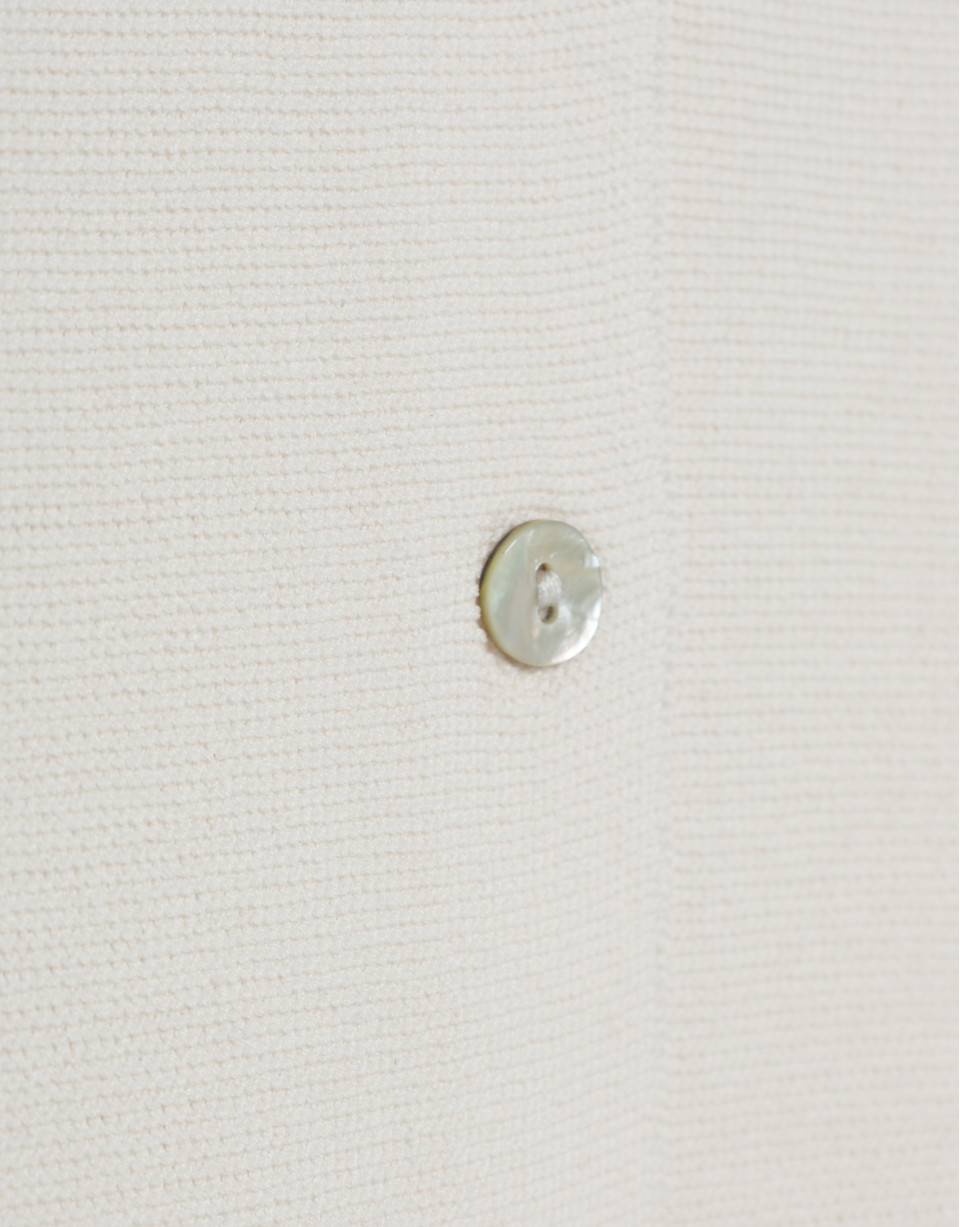 Short ecru bobble knit jacket - Woman - SS2026 | Roberto Verino