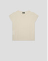 Beige fine knit batwing sleeve jumper - Woman | Roberto Verino