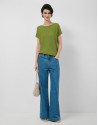 Green fine knit batwing sleeve jumper - Woman | Roberto Verino