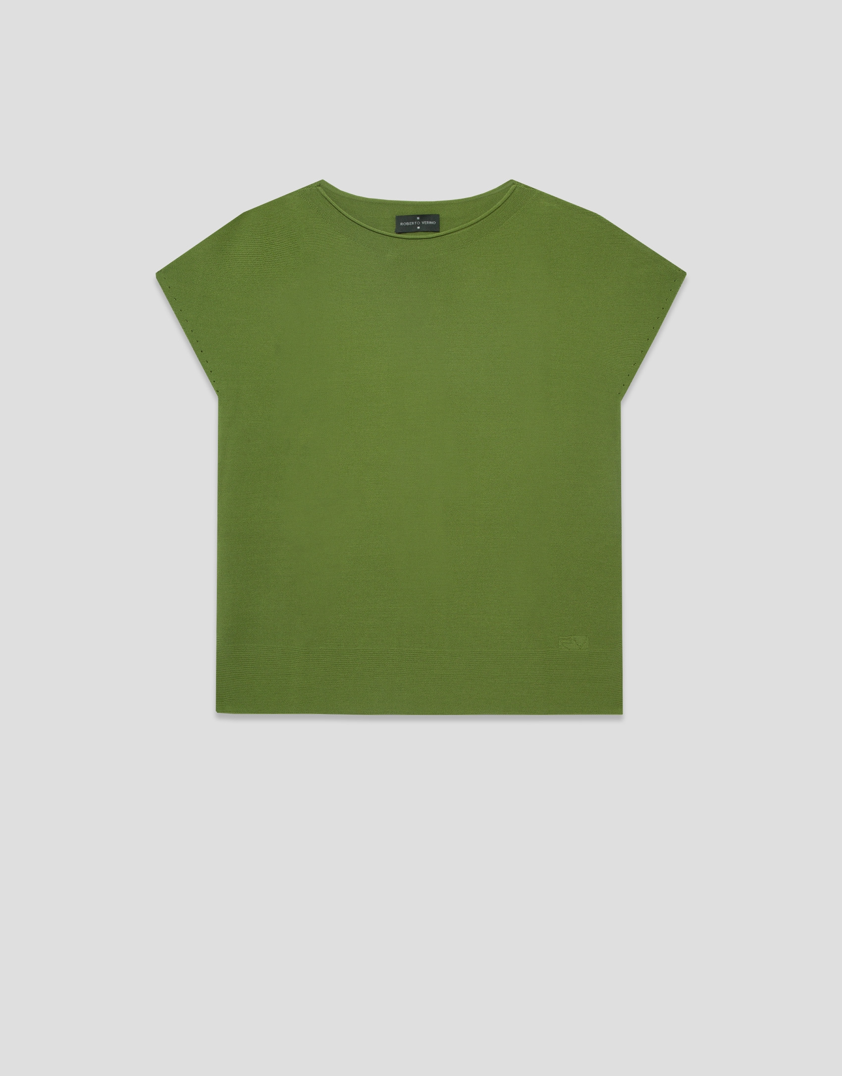 Green fine knit batwing sleeve jumper - Woman | Roberto Verino