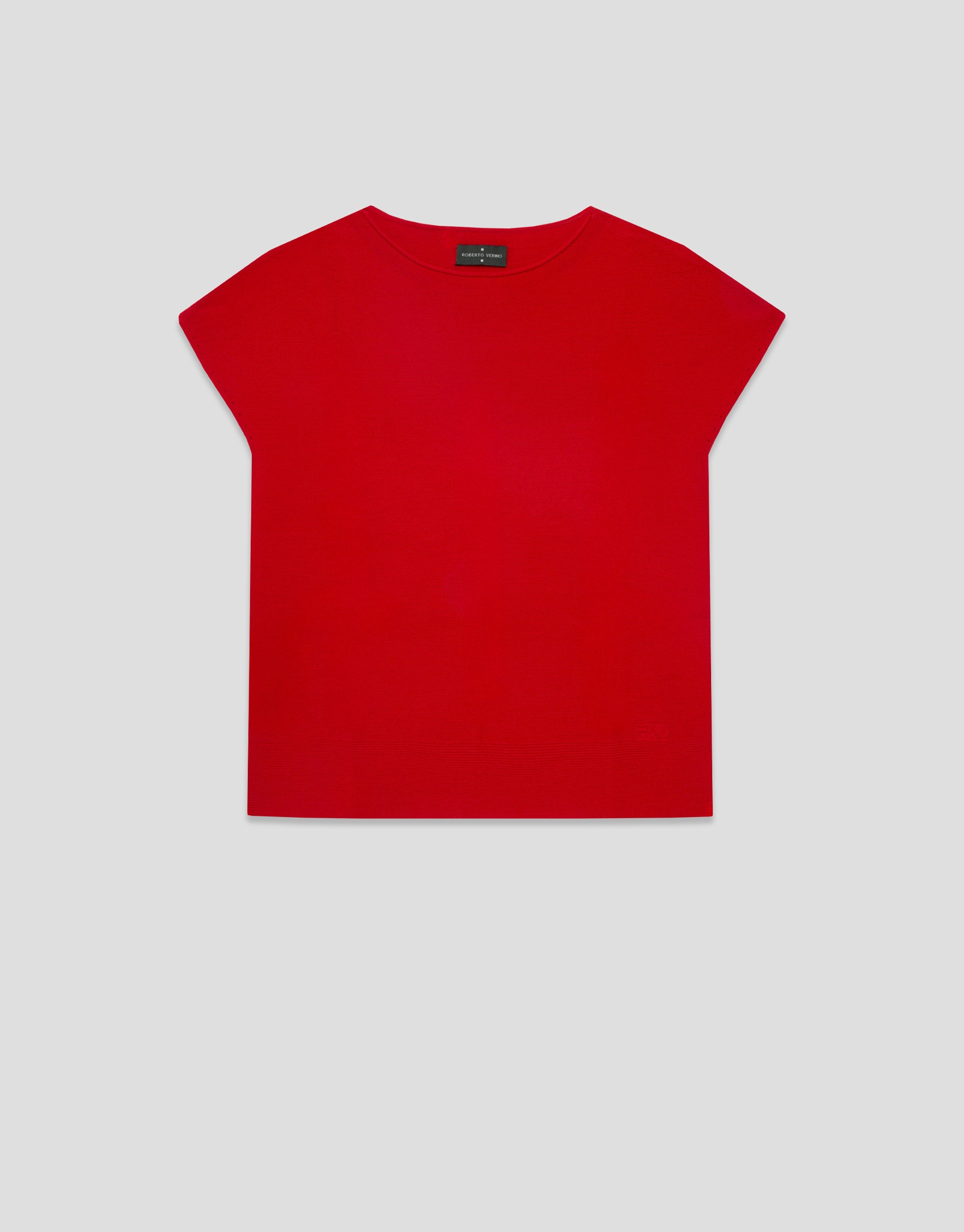 Red fine knit batwing sleeve jumper - Woman | Roberto Verino