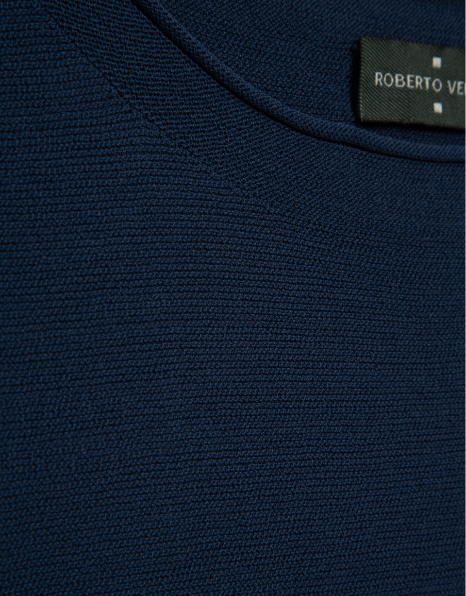 Jersey punto fino manga murciélago azul marino | Roberto Verino