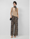 Camel lurex openwork knit top - Woman - SS2026 | Roberto Verino