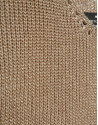 Camel lurex openwork knit top - Woman - SS2026 | Roberto Verino