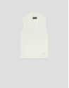 Ecru V-neck top in Roma knit - Woman - SS2026 | Roberto Verino