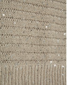 Camel-coloured unstitched linen knit jumper | Roberto Verino
