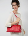 Megan Zipper red leather shoulder bag - Woman | Roberto Verino