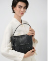 Chloe black leather hobo bag with fringes | Roberto Verino