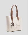 Zendaya Hobo Midi shoulder bag in ecru knit | Roberto Verino