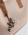 Bolso de hombro Zendaya Shopping XL punto beige | Roberto Verino