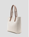 Zendaya Hobo Midi shoulder bag in ecru knit | Roberto Verino