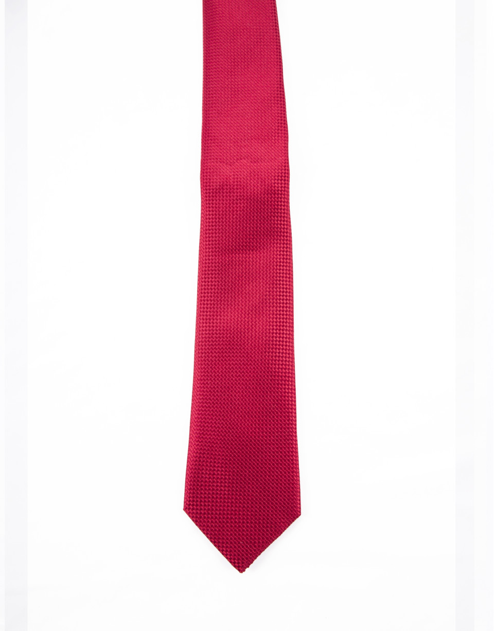 Corbata microdibujo rojo 