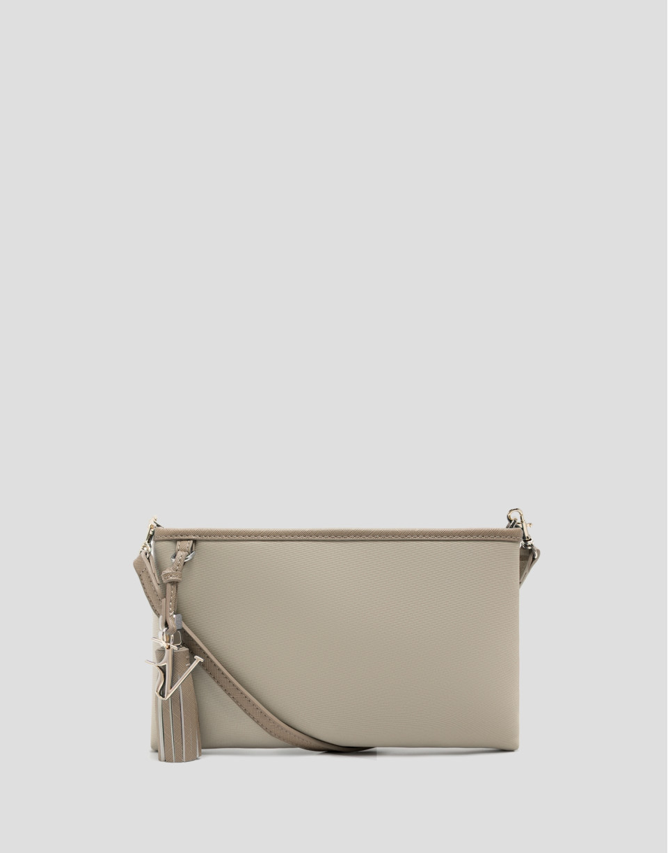 Dafne Messenger shoulder bag in beige nylon | Roberto Verino