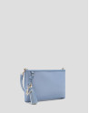 Dafne Messenger shoulder bag in light blue nylon | Roberto Verino