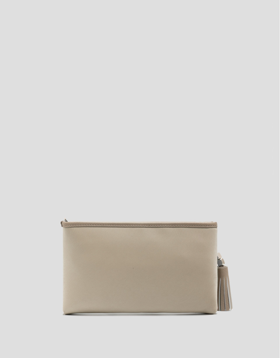 Dafne Messenger shoulder bag in beige nylon | Roberto Verino