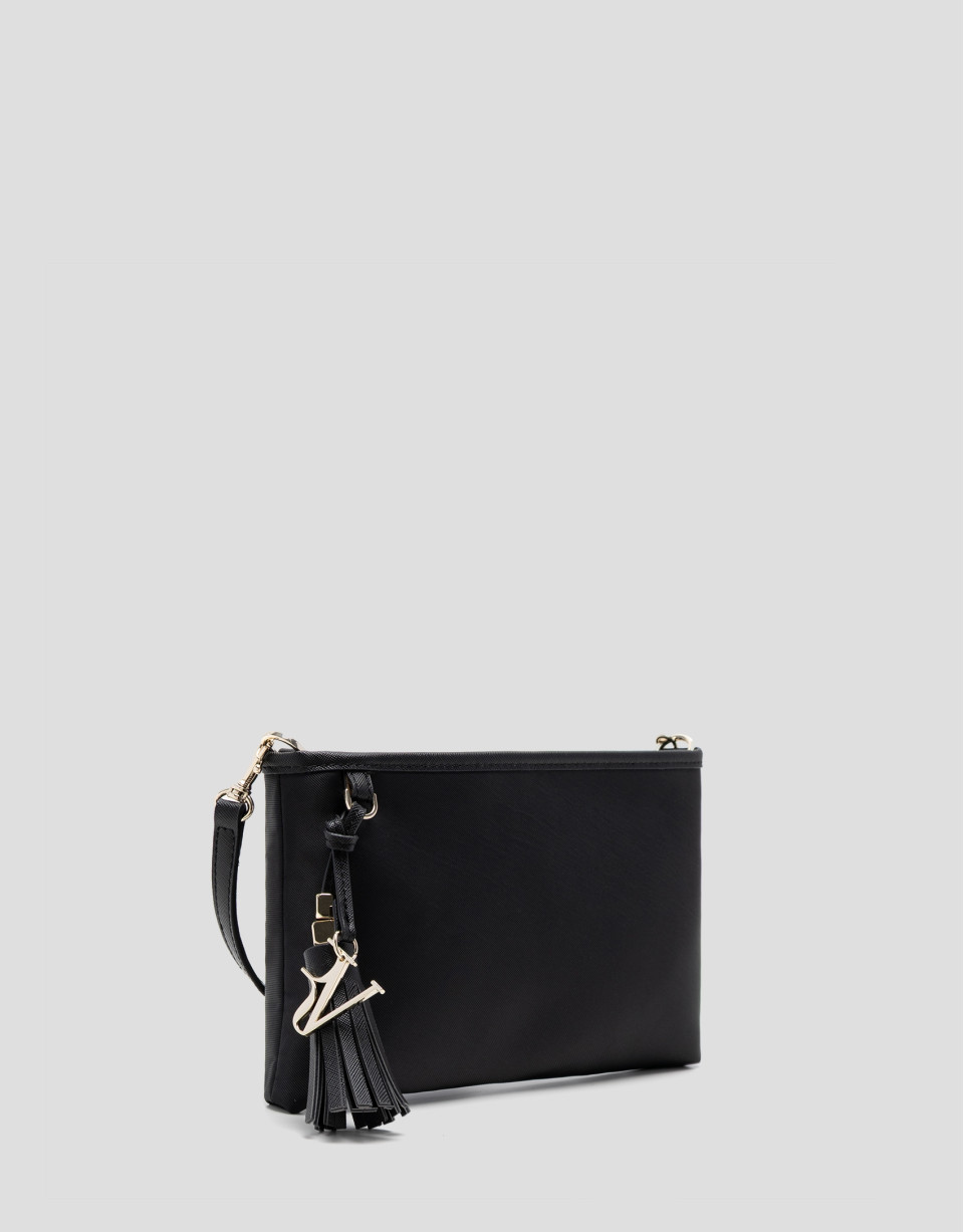 Bolso de hombro Dafne Messenger nailon negra | Roberto Verino