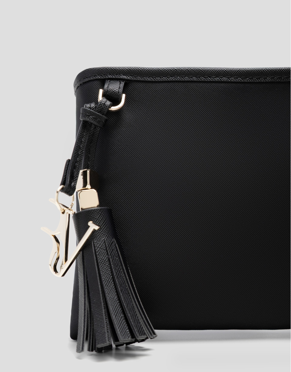 Bolso de hombro Dafne Messenger nailon negra | Roberto Verino