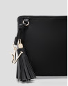 Dafne Messenger shoulder bag in black nylon | Roberto Verino