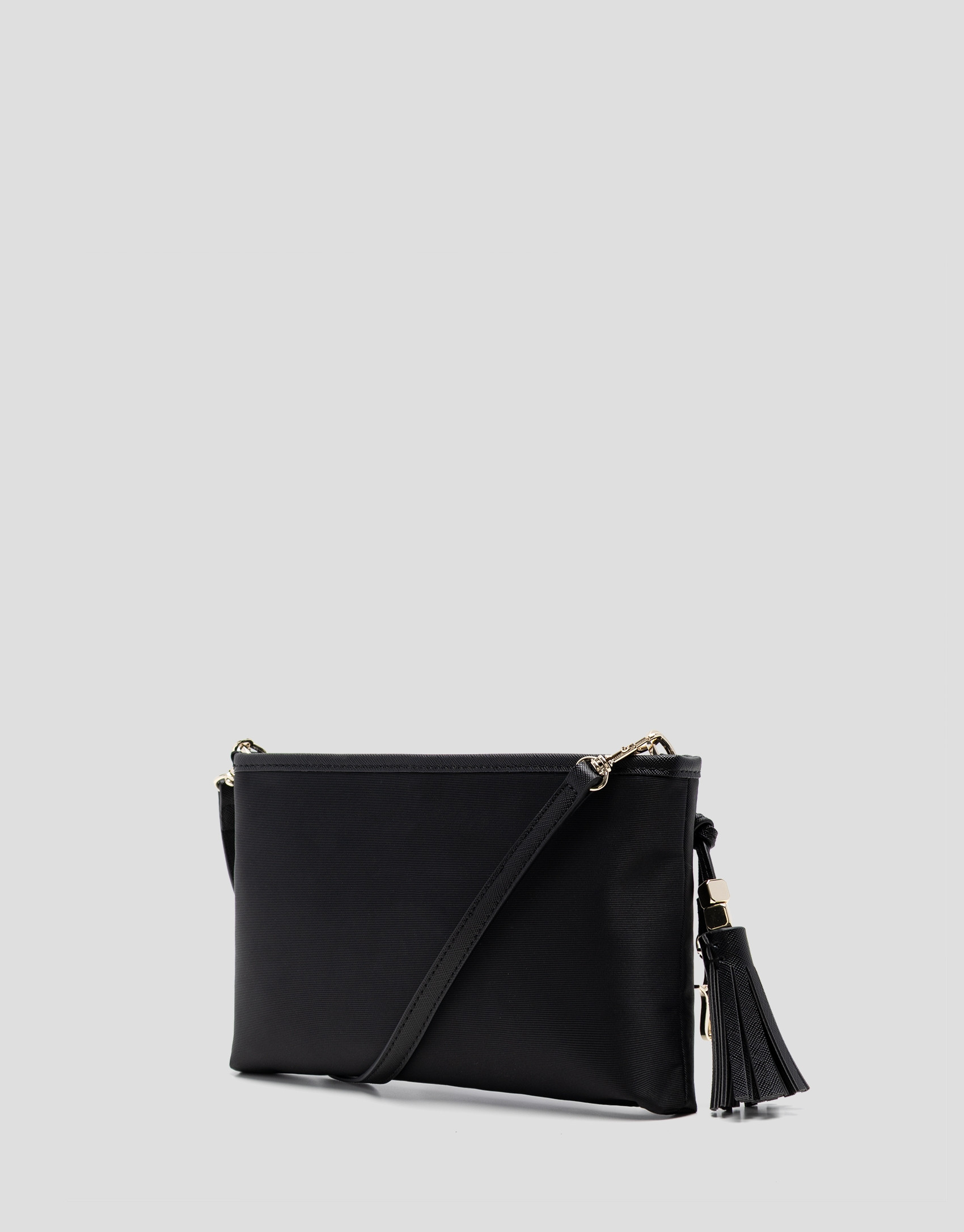 Dafne Messenger shoulder bag in black nylon | Roberto Verino