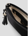 Dafne Messenger shoulder bag in black nylon | Roberto Verino