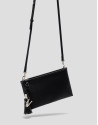 Dafne Messenger shoulder bag in black nylon | Roberto Verino