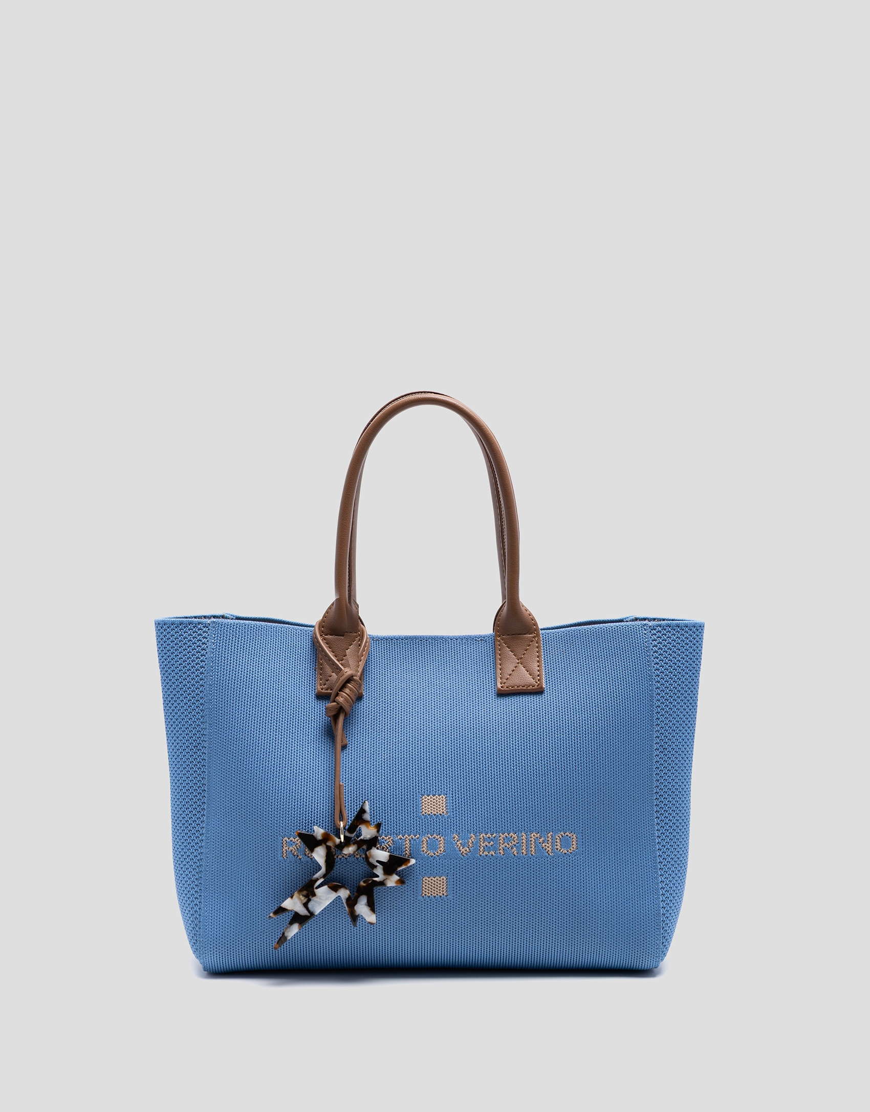 Bolso de mano Zendaya Satchel punto azul claro | Roberto Verino