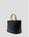 Clara Satchel black leather handbag - Woman | Roberto Verino