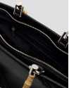 Bolso de mano Clara Satchel piel negra - Mujer | Roberto Verino