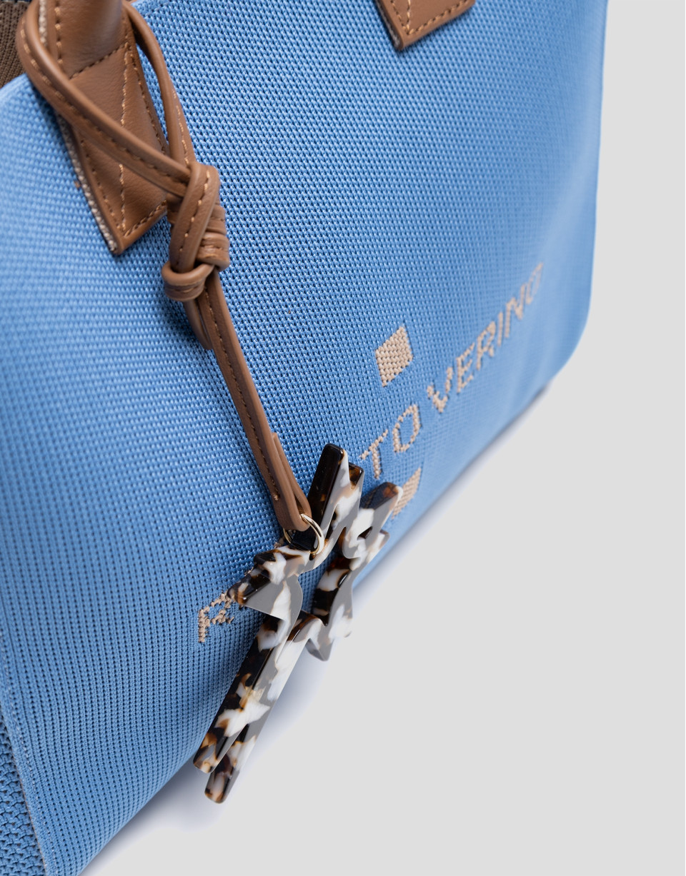 Bolso de mano Zendaya Satchel punto azul claro | Roberto Verino