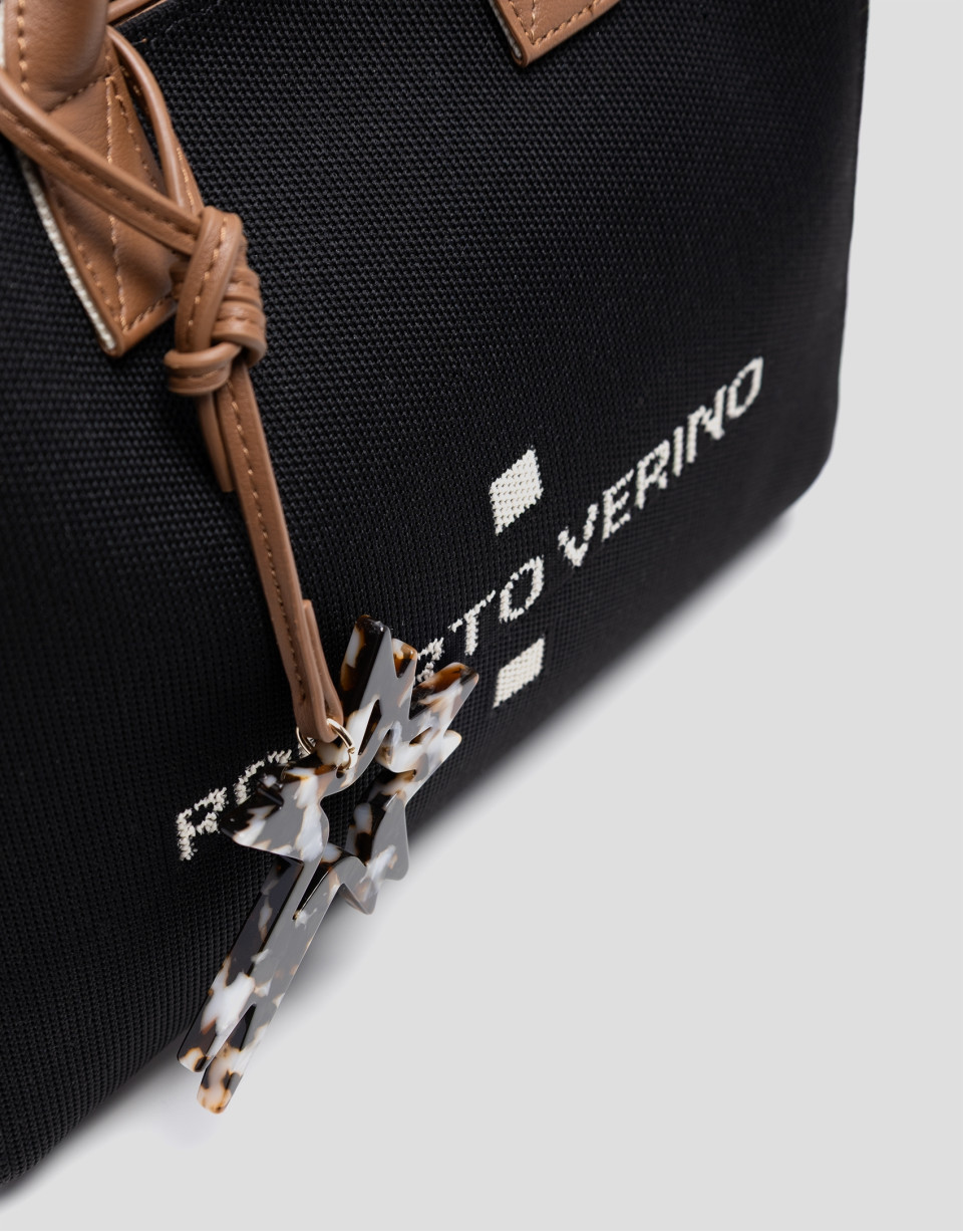 Bolso de mano Zendaya Satchel punto negro | Roberto Verino