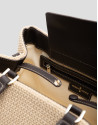 Vera Satchel bag in beige and brown leather | Roberto Verino