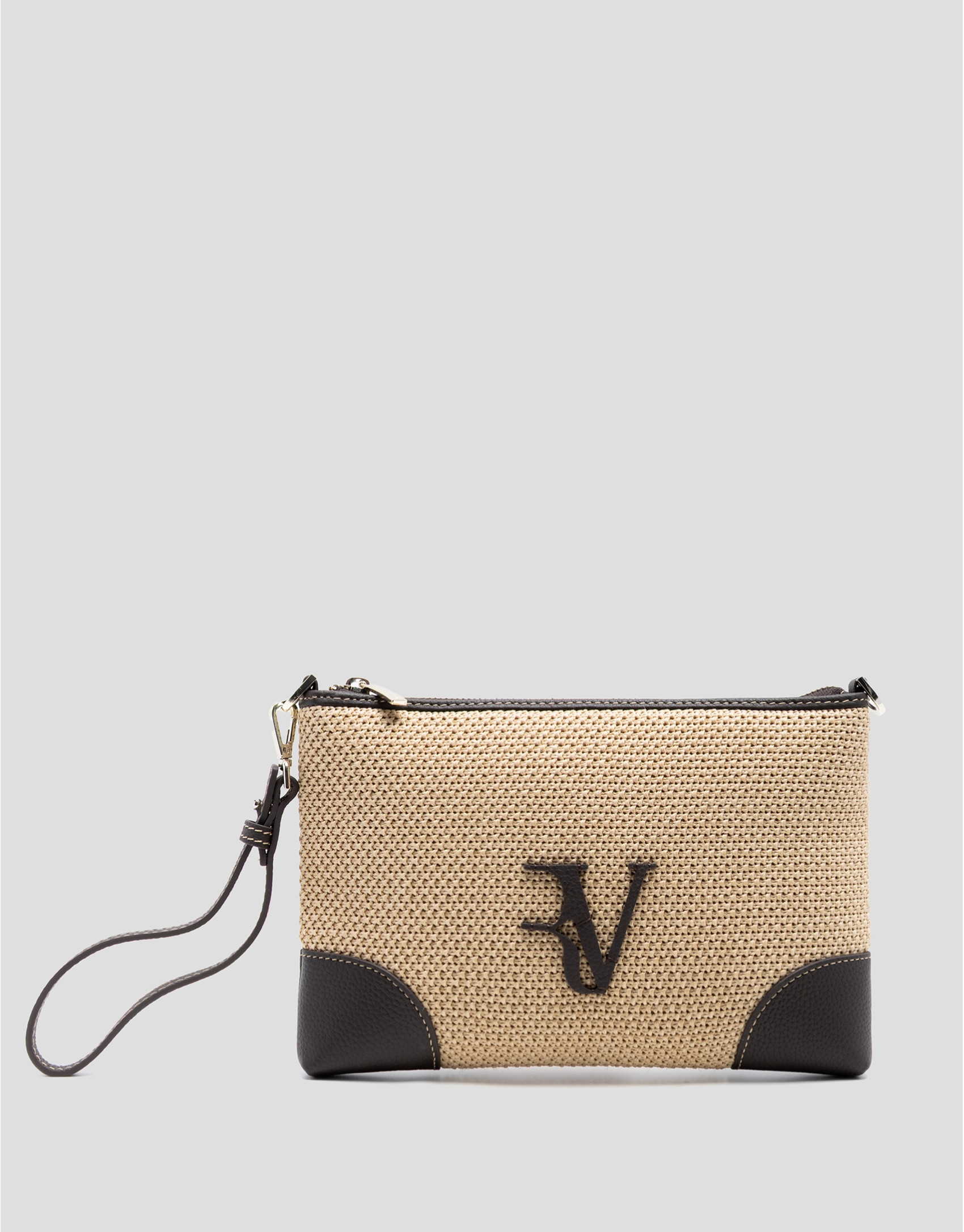 Vera Messenger bag in beige and brown leather | Roberto Verino