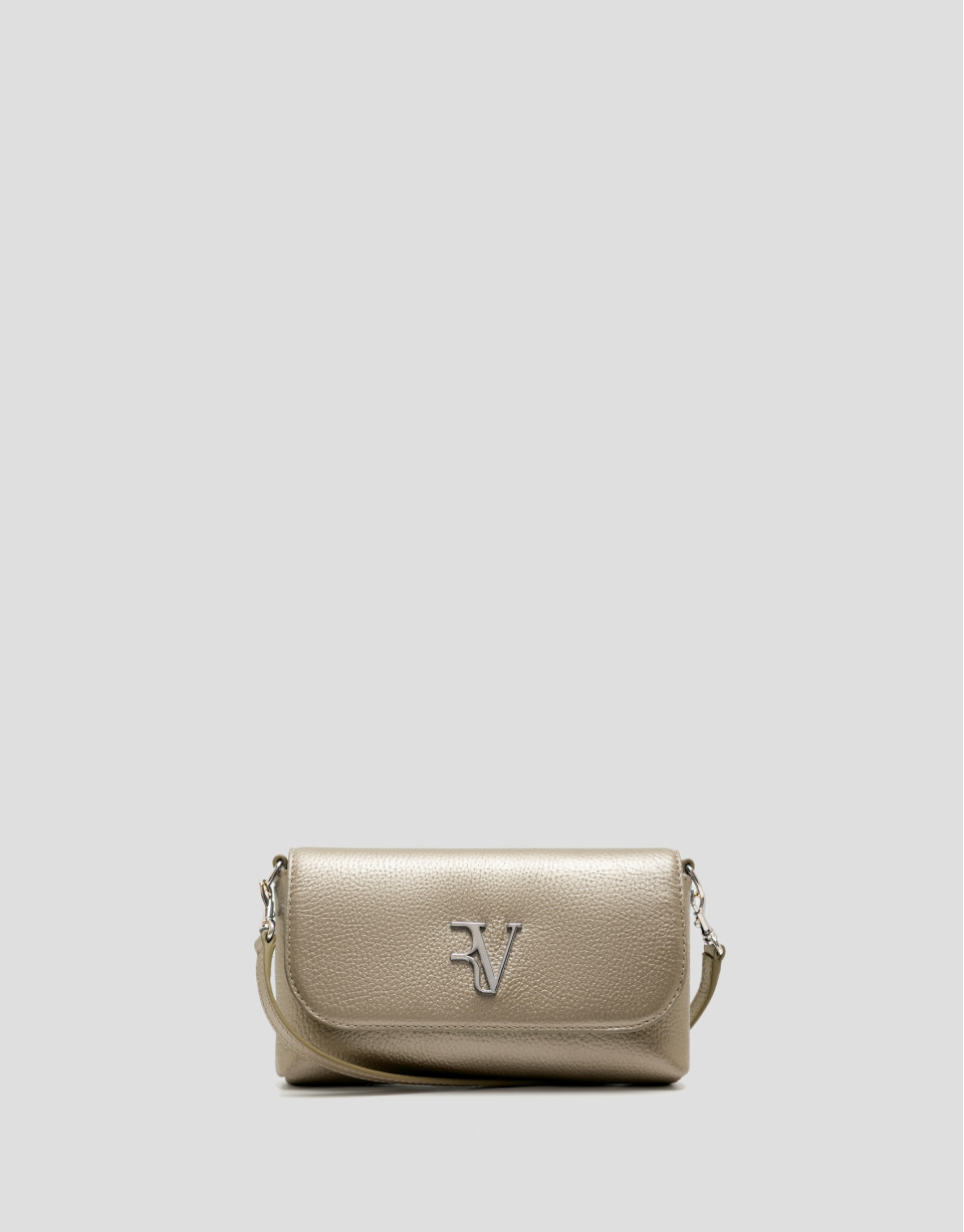 Rita Metal clutch bag in gold - Woman - SS2026 | Roberto Verino