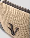 Bolso Vera Messenger beige y piel marrón | Roberto Verino