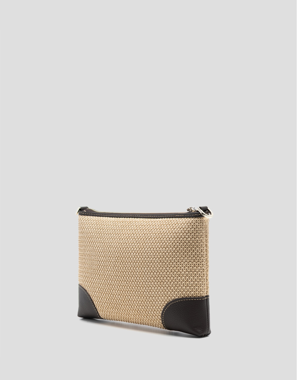 Vera Messenger bag in beige and brown leather | Roberto Verino