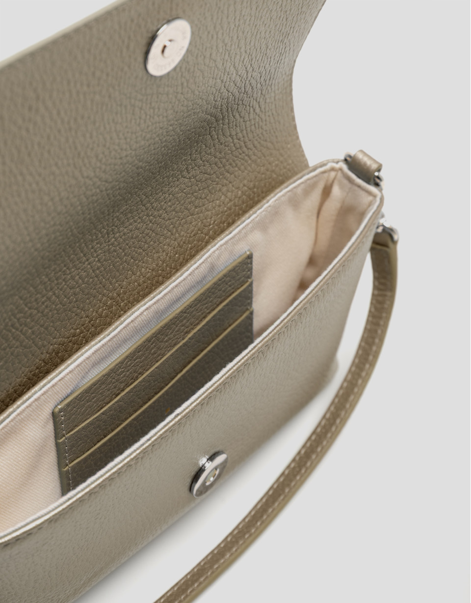 Rita Metal clutch bag in gold - Woman - SS2026 | Roberto Verino