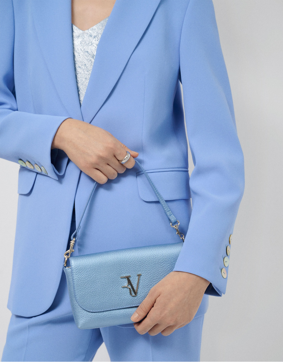 Rita Metal blue handbag - Woman - SS2026 | Roberto Verino