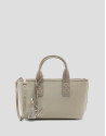 Bolso de mano Dafne Mini nailon beige - Mujer | Roberto Verino
