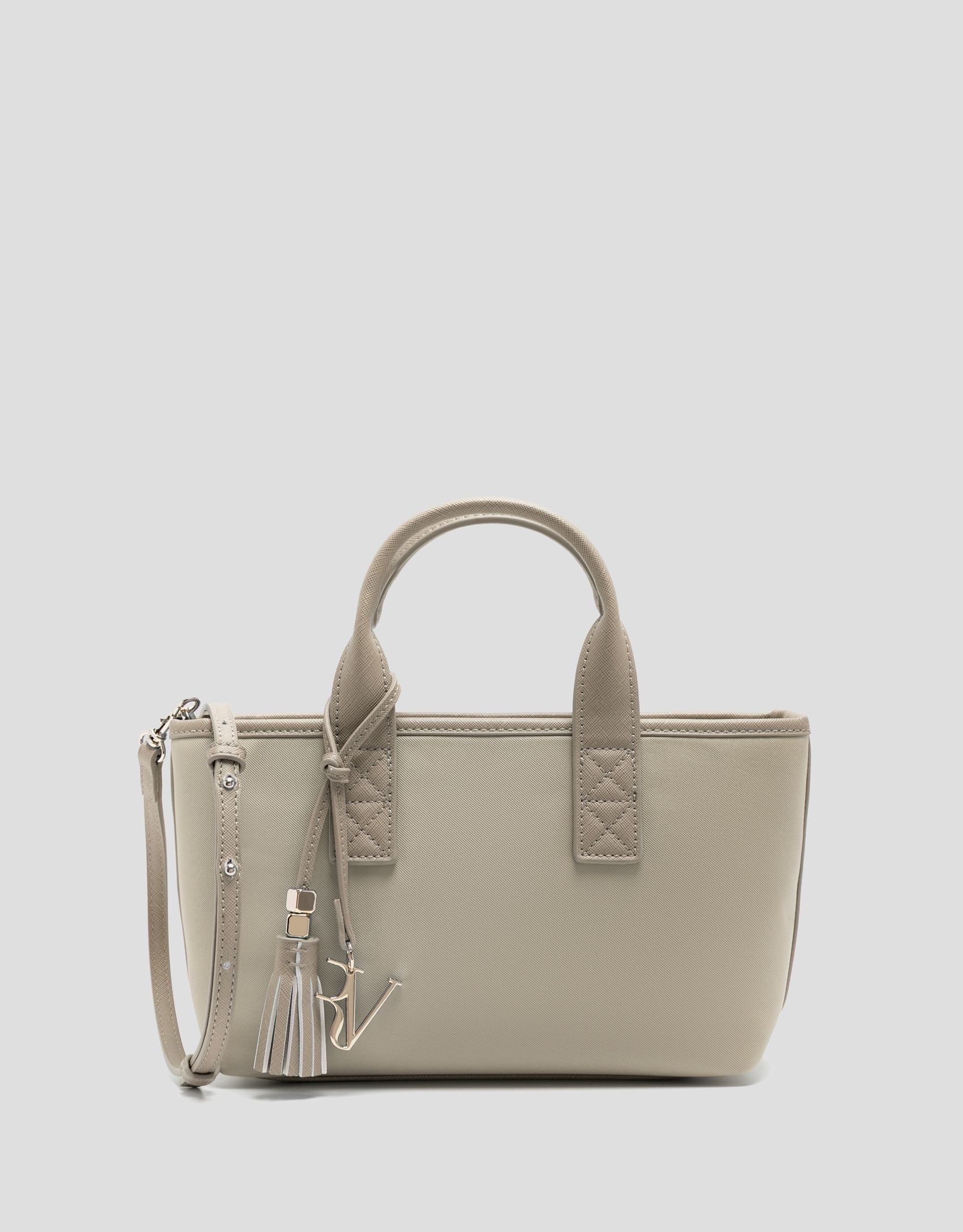 Bolso de mano Dafne Mini nailon beige - Mujer | Roberto Verino