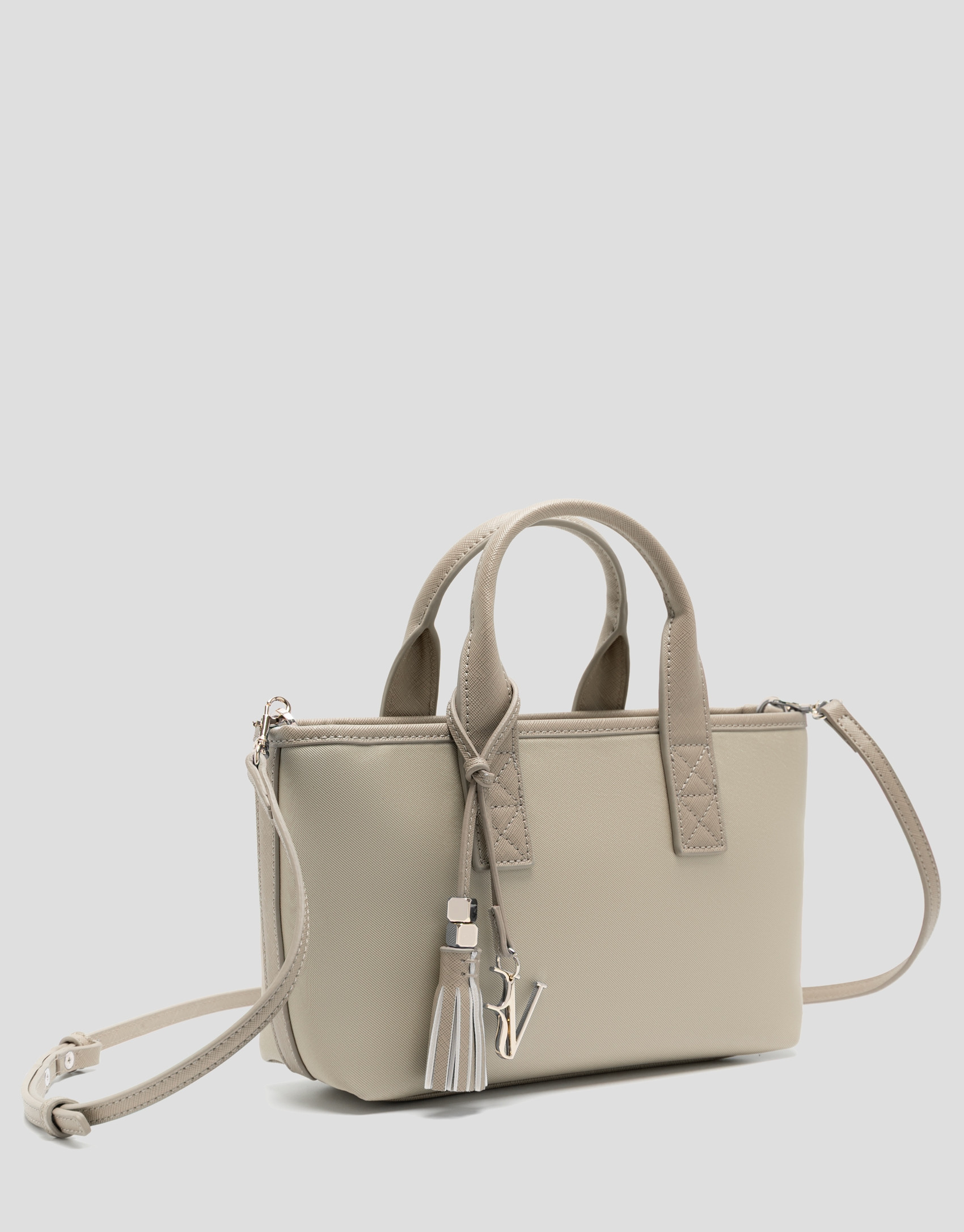 Dafne Mini beige nylon handbag - Woman - SS2026 | Roberto Verino